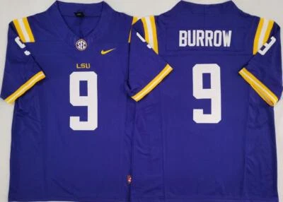 Joe Burrow LSU Tigers Men Jersey - All Stitched Purple