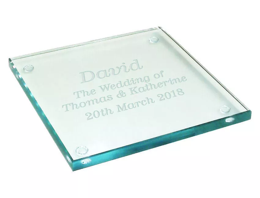 Engraved glass coasters deals