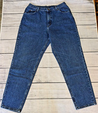 Lee Original High Waist Tapered Womens Jeans Size 16 Blue Medium Wash