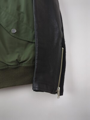 UNDERCOVER / UNDERCOVERISM JUN TAKAHASHI Sz 2 M Leather MA-1 UNDERCOVER / UNDERCOVERISM JUN TAKAHASHI Sz 2 M Leather MA-1