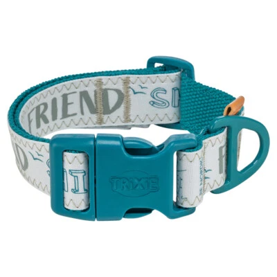 Trixie BE NORDIC Hundehalsband petrol extra breit - Gurtband & Motivband