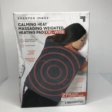 Calming Comfort CWT04106 Heating Pad with Massage Vibrations - Gray New Open Box