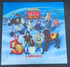 McDonalds Display Menu Sign Vintage MULAN Disney Happy Meal Sign Translite