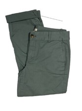 J.Crew Flat Front Stretch Chino Pants Capri Sage Green Cuffed Sz 6 Cotton Blend