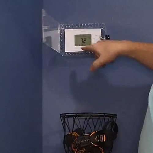 Universal Thermostat Lock Box With Key,Clear Large Thermostat Cover For On Guard - Picture 6 of 8