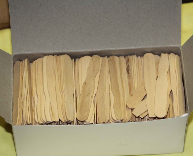 500 disposable mini wood sample cosmetic lipstick tester spatula waxing eBay