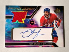 2020-21 UD SPx Rookie Autographed Jersey Gold ALEX BELZILE 17/49 Auto Card# AB