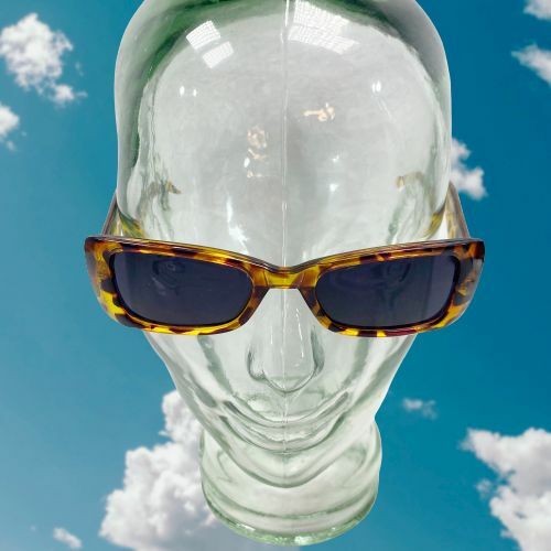 Vintage Retro Tortoise Shell Rectangle Sunglasses Classic Style