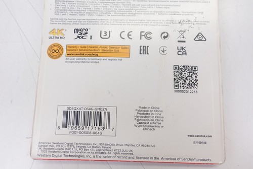 Oryginalna karta Sandisk 64GB microSD SDXC UHS-I do Nintendo Switch, 100MB/s - Zdjęcie 3 z 4