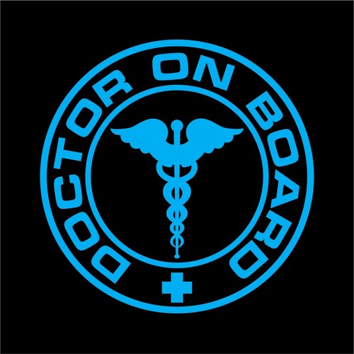 Doctor On Board EMS EMT Nurse Star Of Life Emergency Vinyl Decal Sticker - Picture 10 of 15