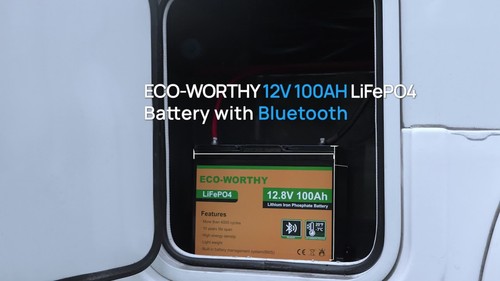ECO-WORTHY 12V 100Ah LiFePO4 Lithium Battery 15000 Cycles Solar System RV Marine - Video 1 of 1