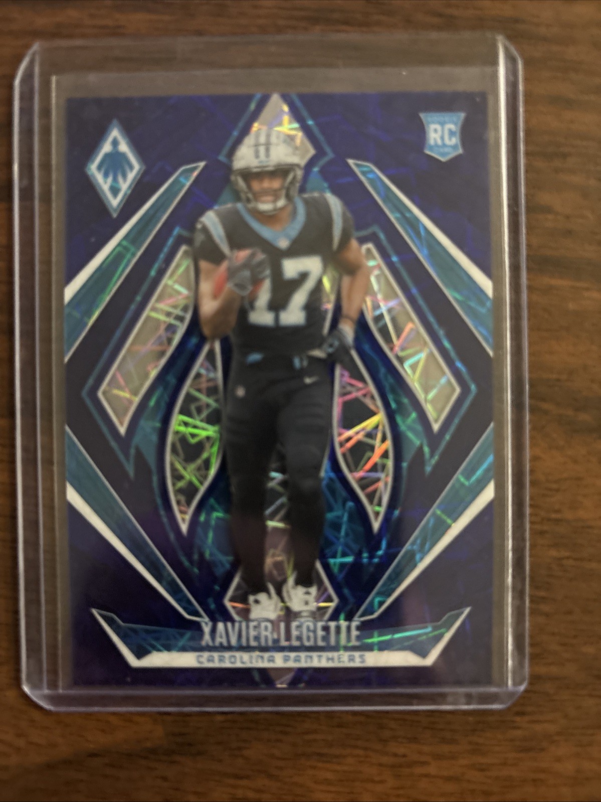 2024 Panini Phoenix Rookies Xavier Legette #249 Blue Lazer 030/125 (RC,SER,VAR)