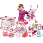 deAO Kids Baby Doll Stroller Nursery Role Play Set with a Variety of Feeding ...