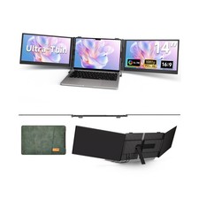 Laptop Screen Extender - 14" Ultra-Thin Triple Portable Monitor 1080P FHD IPS...