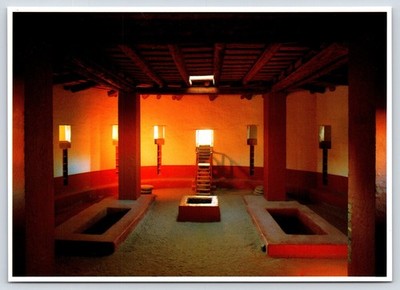 Aztec Ruins National Monument New Mexico Interior View Vintage Postcard