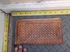 Vintage Genuine Leather Women's Wallet Brown 8x3 #S35