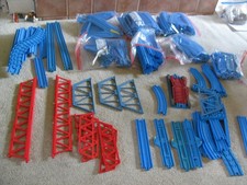 198 Pieces TOMY Thomas Friends Blue Train Track plus Extras