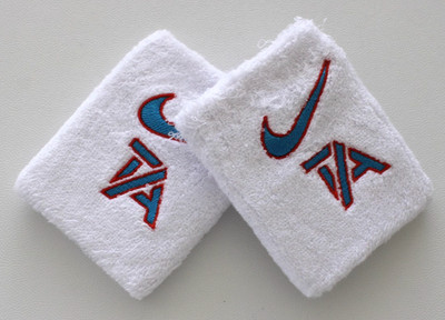 Nike MLB Wristbands Baseball Player #7 Tim Anderson White/Neptune Blue