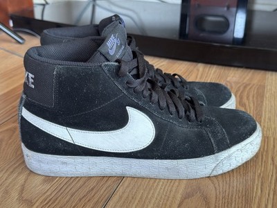 Nike SB Blazer Mid 864349-002 Black White Suede Mid Top Men's Sneakers 8.5