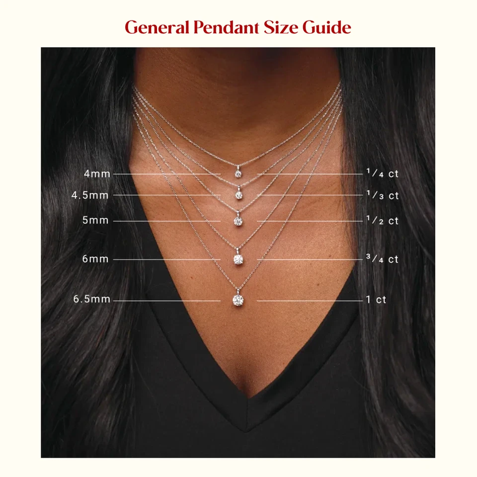 Collar colgante solitario redondo de diamantes de 3/8 quilates cultivado en laboratorio de oro amarillo macizo de 14 quilates Foto 4 de 4