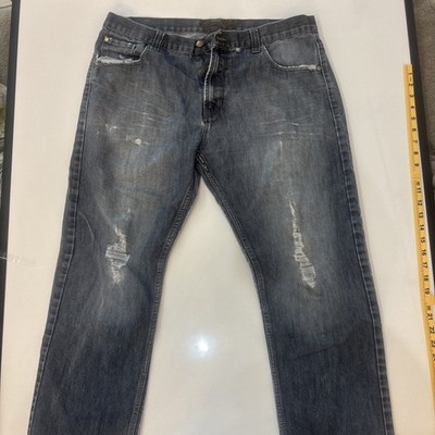 Lions Crest Men's English Laundry Jeans Straight Jeans Distressed Size 38x32
