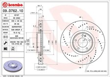 2x Bremsscheibe gelocht/innenbel. 09.D762.10 BREMBO f&uuml;r MERCEDES-BENZ G-KLASSE