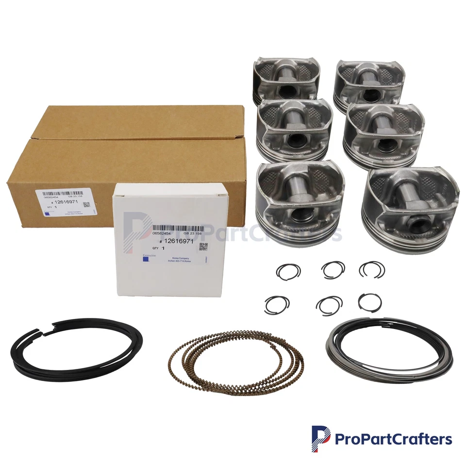 STD Pistons & Ring Kit For Buick Enclave Cadillac Chevrolet Traverse LLT 3.6L Foto 3 de 4