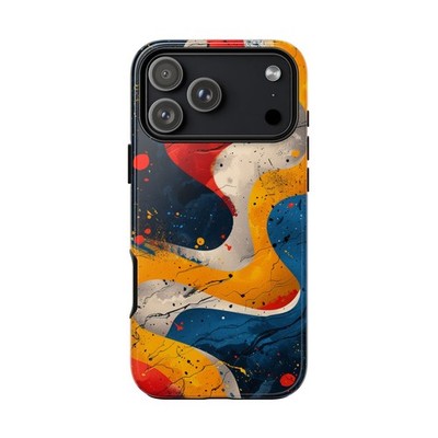 Dynamic Abstract Pattern Slim Tough Wireless Case for iPhone Samsung Pixel