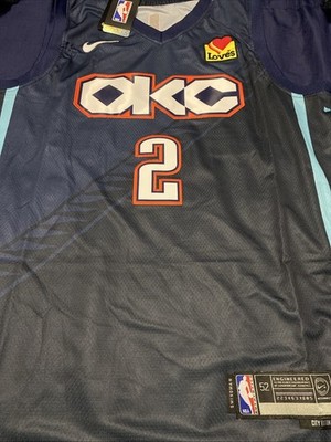 New XL Nike #2 Sha Gilgeous-Alexander OKC Thunder City Edition Jersey