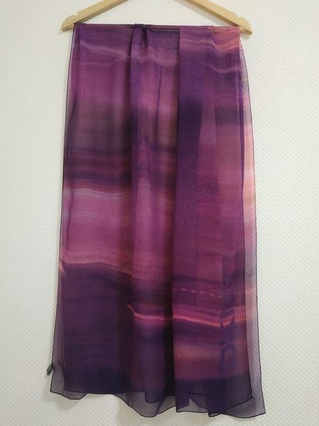 Women DKNY Scarf Lilac Silk One size