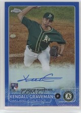 2015 Topps Chrome Rookie Blue Refractor 120/150 Kendall Graveman #AR-KG Auto j1a