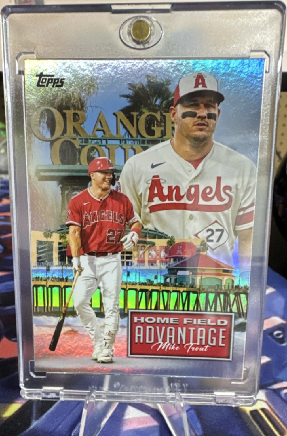 Topps 2024 Series 1 Home Field Advantage Mike Trout HFA-8 Los Angeles Angels