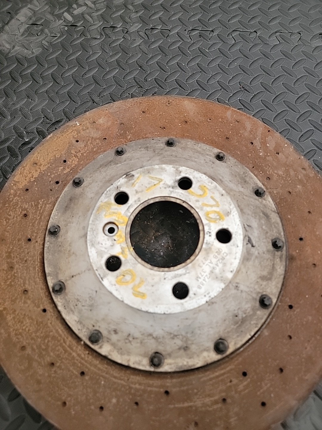 2017 MCLAREN 570gt FRONT Left BRAKE DISC ROTOR STEEL DRILLED CP2494-2488