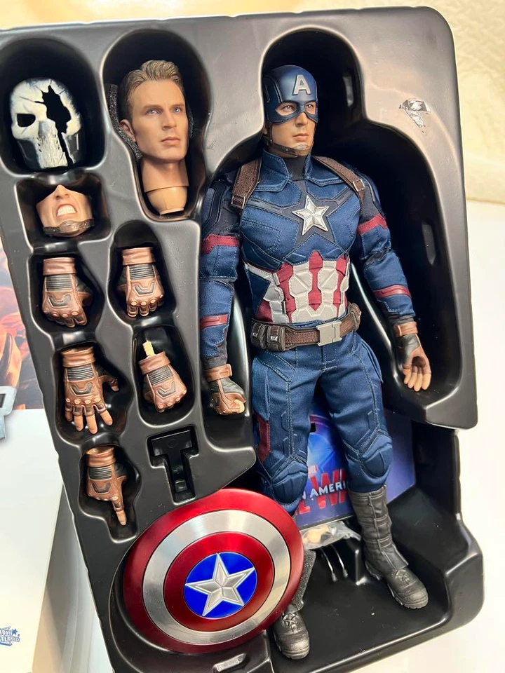 Hot Toys Película MMS350 Capitán América Guerra Civil 1/6 Figura Usado Raro J... - Imagen 3 de 4