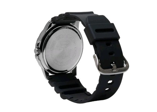 Casio MTPVD01-2EV Men's Black Resin Band Blue Dial Analog Watch - Picture 2 of 8