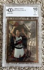 1996-97 Topps Finest - Common Bronze Steve Nash Rookie Card #75 GM 10 (RC). rookie card picture