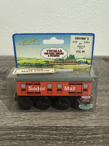 1994 Thomas & Friends Wooden Railway Train Tank Engine Sodor Long Mail Coach