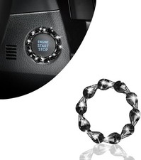 1 Pc Water Drop Black Crystal Rhinestone Car Engine Stop Decoration Ring Shiny 1 Pc Water Drop Black Crystal Rhinestone Car Engine Stop Decoration Ring Shiny
