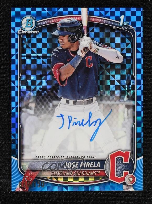 2025 Bowman Chrome Prospect Auto Blue X-Fractor 40/150 Jose Pirela #CPA-JP