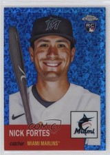 2022 Chrome Platinum Anniversary Blue Mini-Diamond Refractor Nick Fortes 05ns
