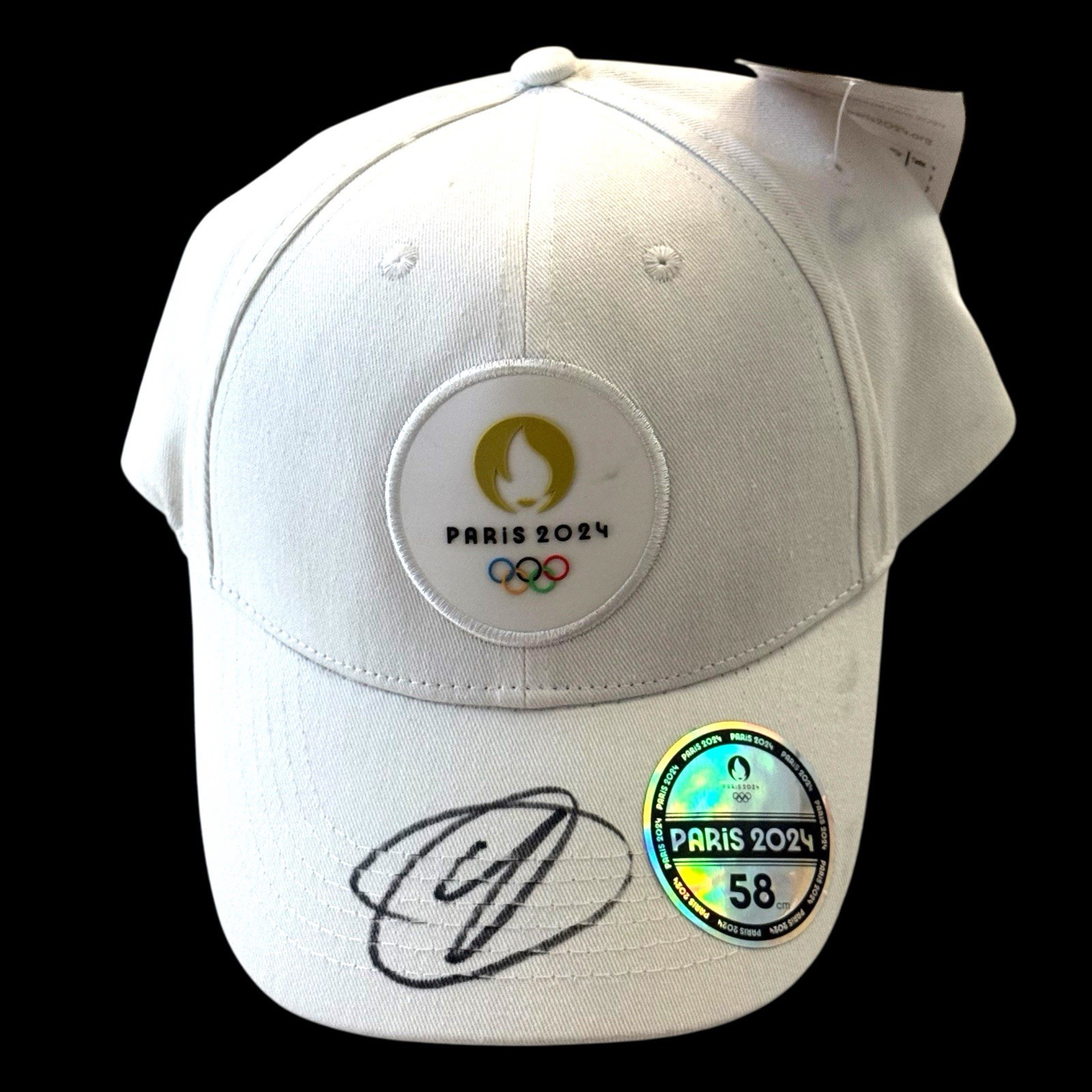 Novak Djokovic Signed 2024 Paris Olympics Hat PSA/DNA COA Autograph Gold Medal
