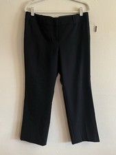 Apt 9 Women  s Dress Pants 10P Black Tie Mid Rise Straight Classic Work NWT
