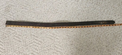 Men's Vtg Grunge Brown Acorn Hand-Tooled Leather Western Belt 36 -38" NO BUCKLE - Picture 16 of 18