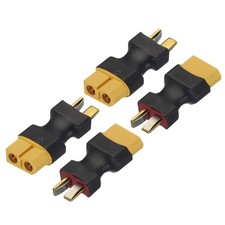 4pcs XT60 Female to T-Plug Male Connector Adapter RC LiPo Battery Converter