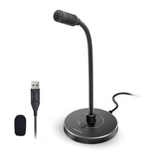 USB Desktop Microphone G009 Noise Cancelling Gooseneck Mic for PC Laptop Gaming