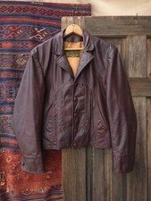 Vintage 1970s The Leather Ranch Burgundy Bolero Style Western Leather Jacket M