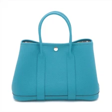 Hermès Garden Party 30 TPM Negonda blue zanzibar Silver Metal Fittings B: 2023