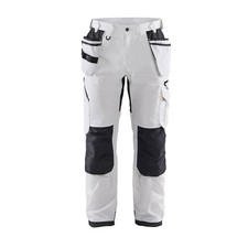 BLAKLADER 1691 White/Dark Grey Ripstop Pants with Utility Pockets 169113301098 
