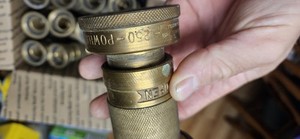 12 Vintage Brass Powhatan 250 Firehose Nozzle 1.5
