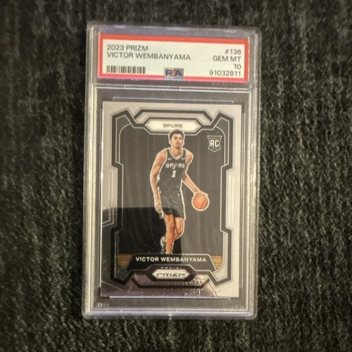 2023-24 Panini Prizm Victor Wembanyama #136 RC San Antonio Spurs PSA 10